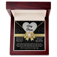 Love Knot Necklace – Funny Dog Mom Gift from Sock - Eating Pup - TreasuredTale