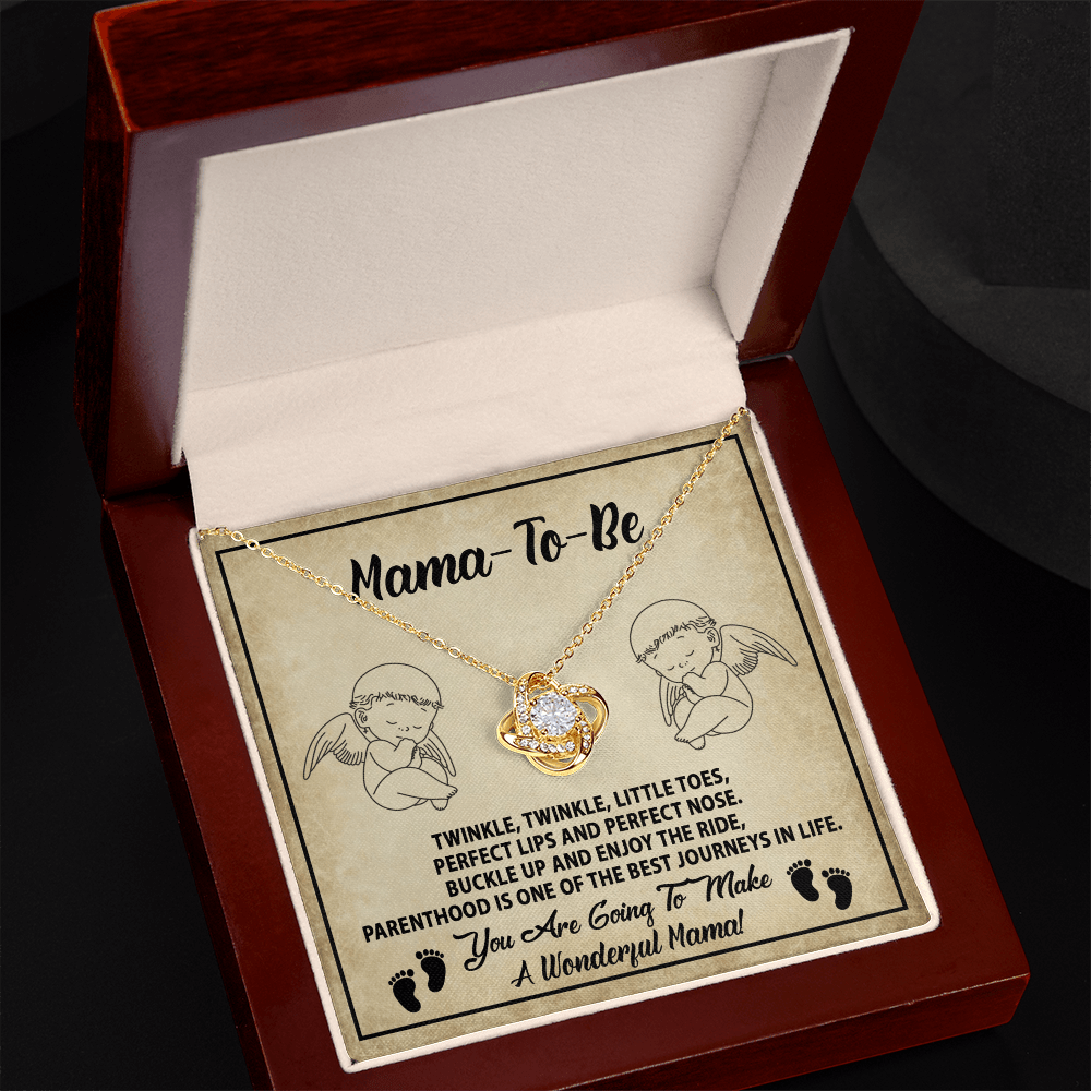 Love Knot Necklace – Gift for Mama - to - Be Celebrating the Start of Motherhood - TreasuredTale