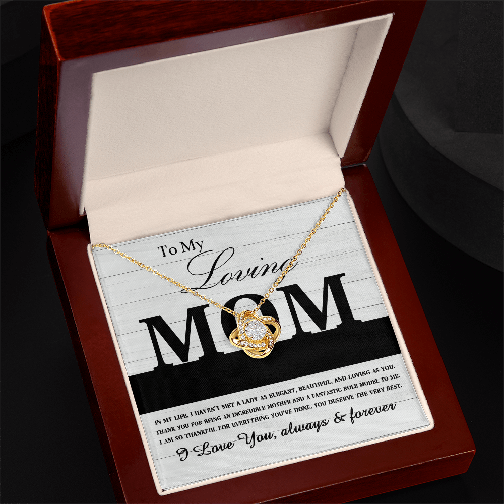 Love Knot Necklace – Gift for a Loving Mom Who's Beautiful, Elegant and Truly Inspiring - TreasuredTale