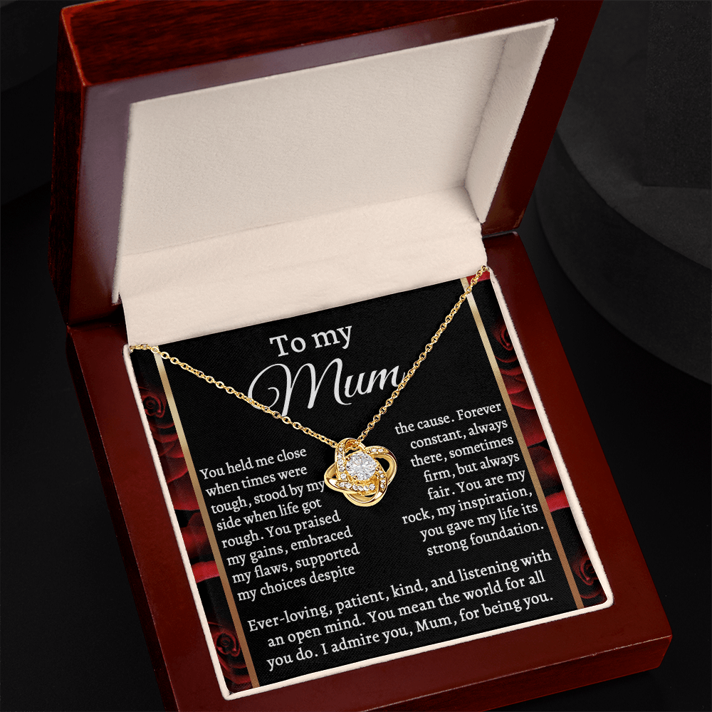 Love Knot Necklace – Heartfelt Gift for Mum Who Inspires with Strength, Kindness and Love - TreasuredTale