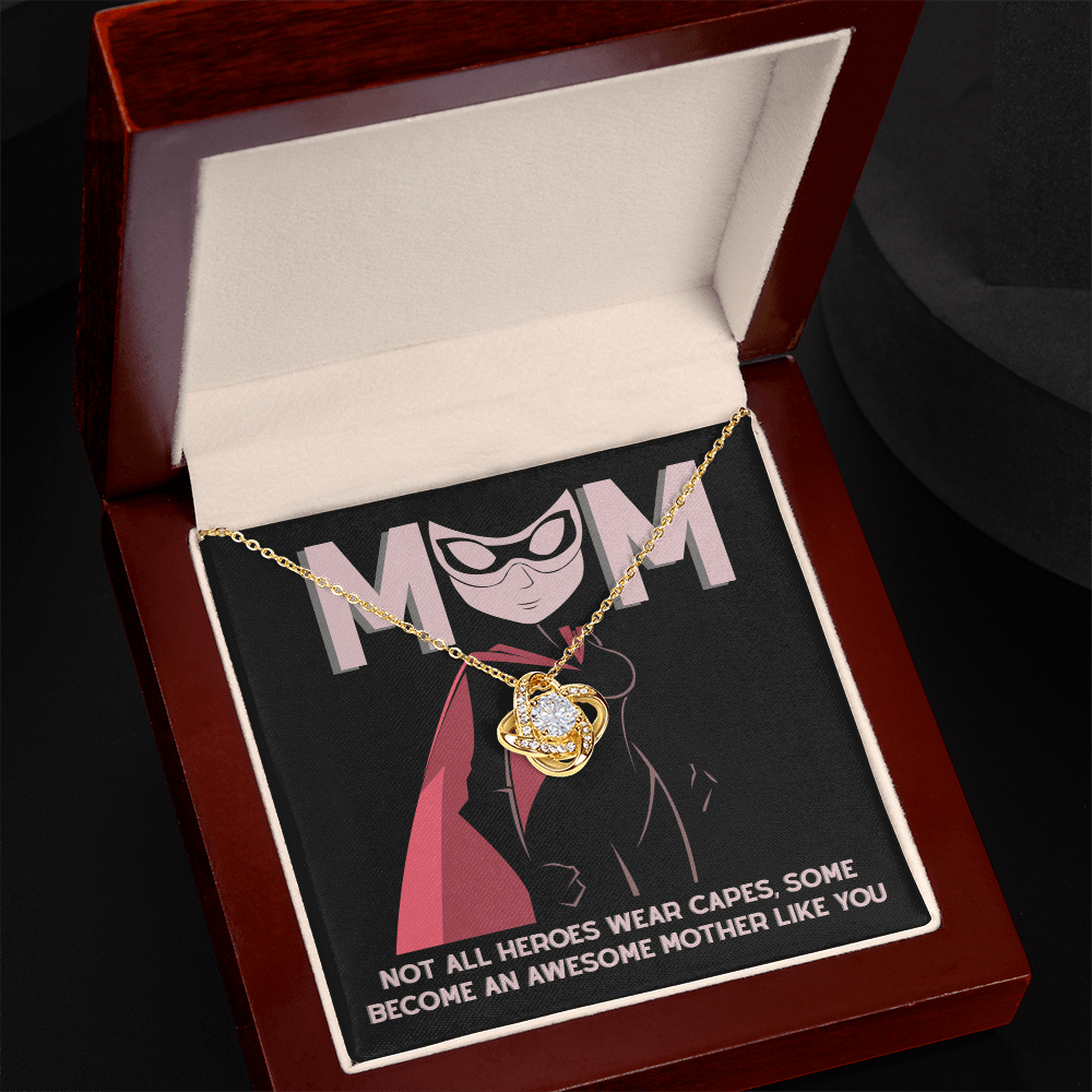 Love Knot Necklace – Gift for a Real - Life Hero Mom Who Inspires with Strength and Love - TreasuredTale