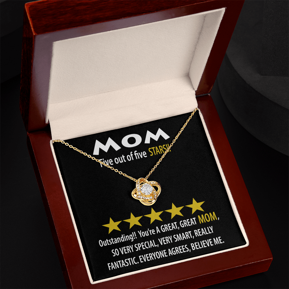 Love Knot Necklace – Five - Star Gift for a Fantastic, Smart and Truly Special Mom - TreasuredTale