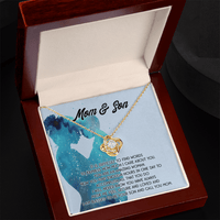 Love Knot Necklace – Mom Gift from Son with Message - TreasuredTale