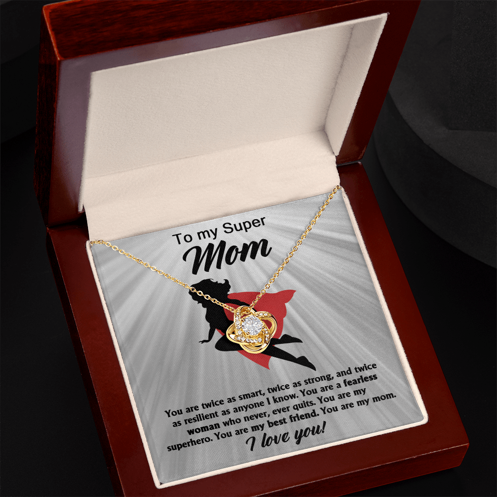 Love Knot Necklace – Empowering Gift for a Super Mom Who's Strong, Fearless and Full of Love - TreasuredTale