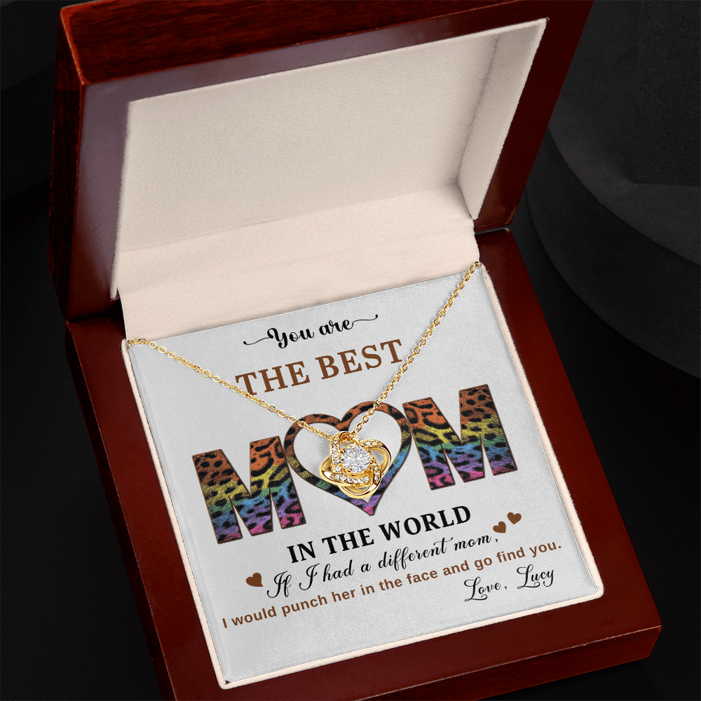 Love Knot Necklace – Personalized Funny Best Mom Gift from Daughter - TreasuredTale