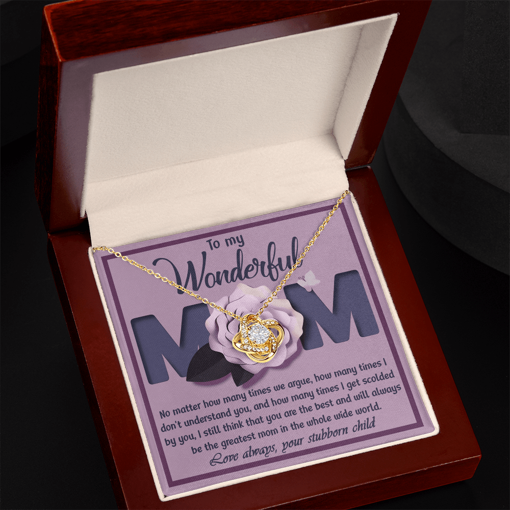 Love Knot Necklace – Stubborn Child Mom Gift - TreasuredTale