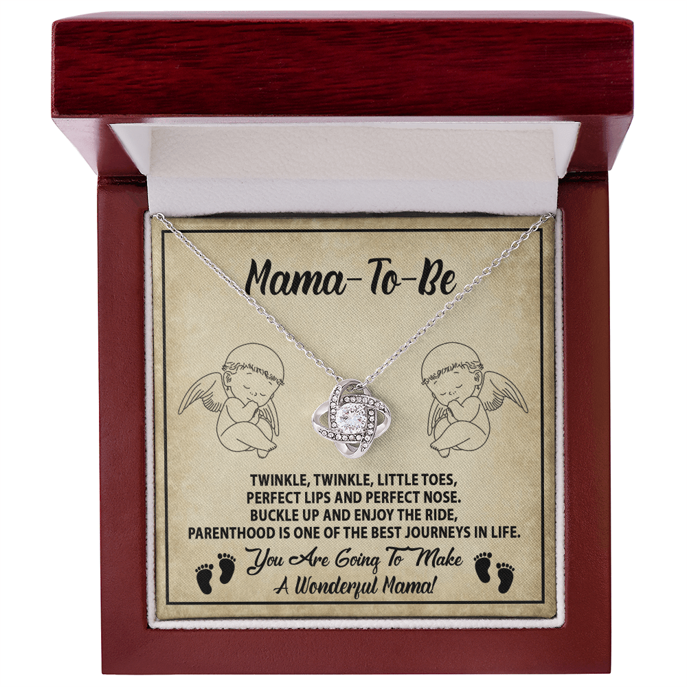 Love Knot Necklace – Gift for Mama - to - Be Celebrating the Start of Motherhood - TreasuredTale