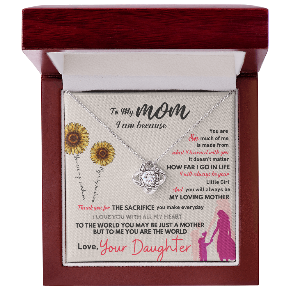 Love Knot Necklace for Mom from Daughter - Mother's Day Gift