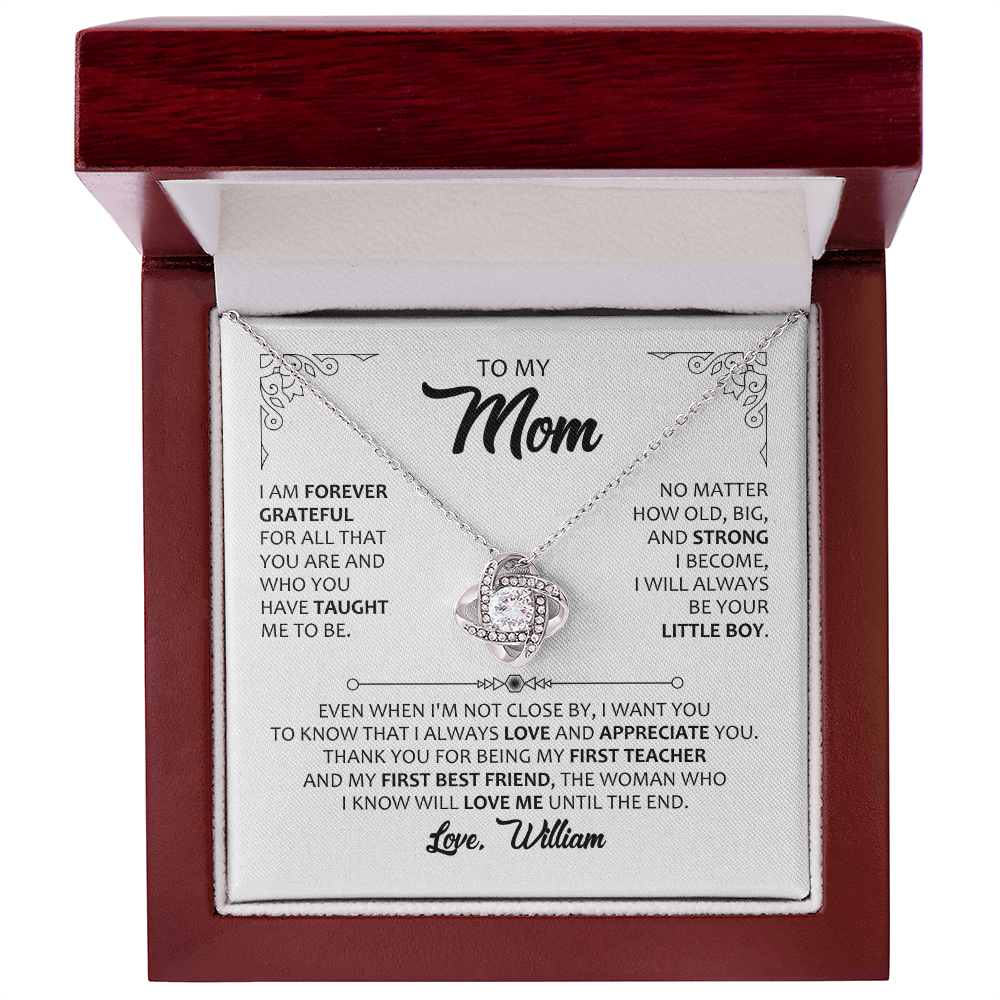Love Knot Necklace for Mom from Son - Mother's Day Gifr