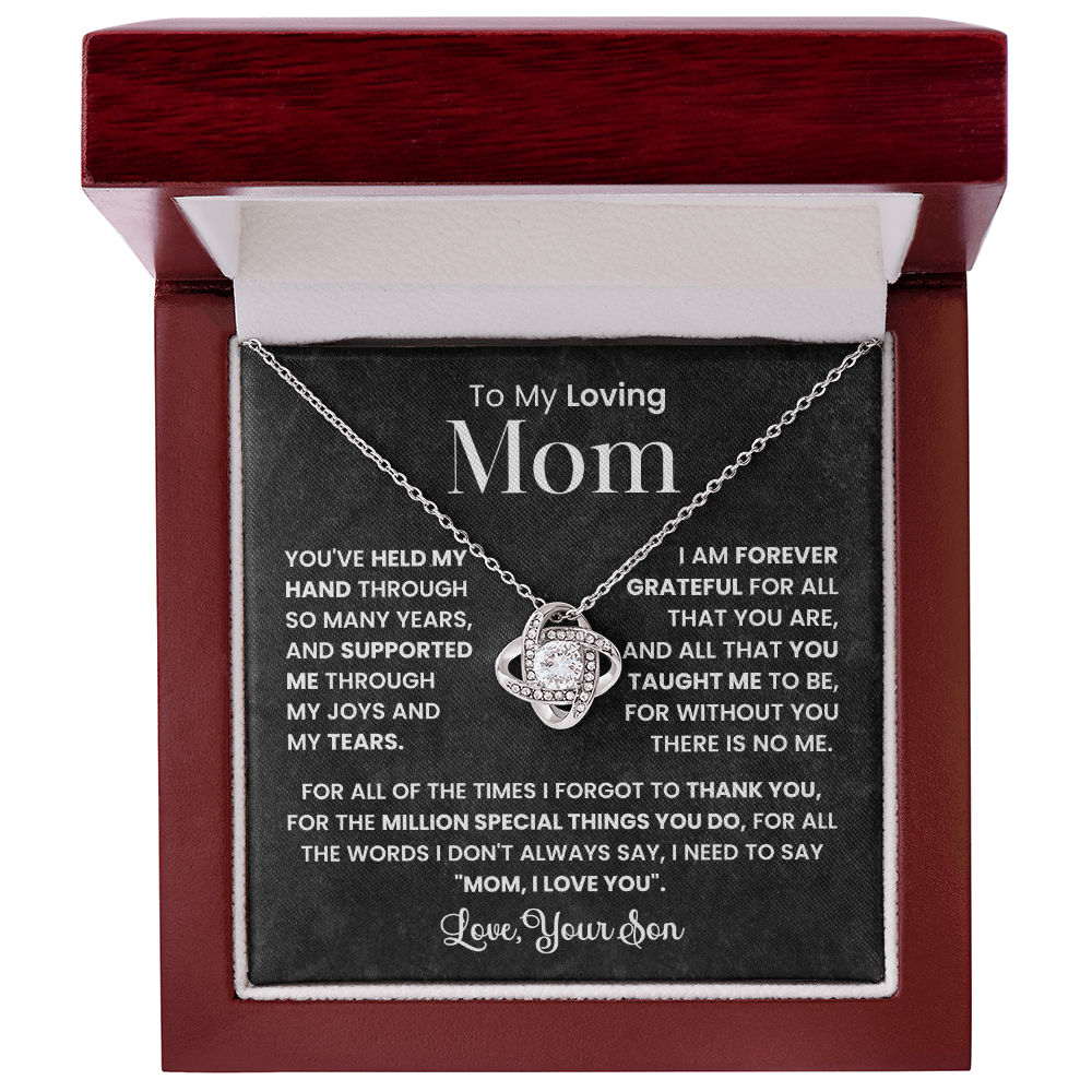 Love Knot Necklace – Loving Mom Gift from Son - TreasuredTale