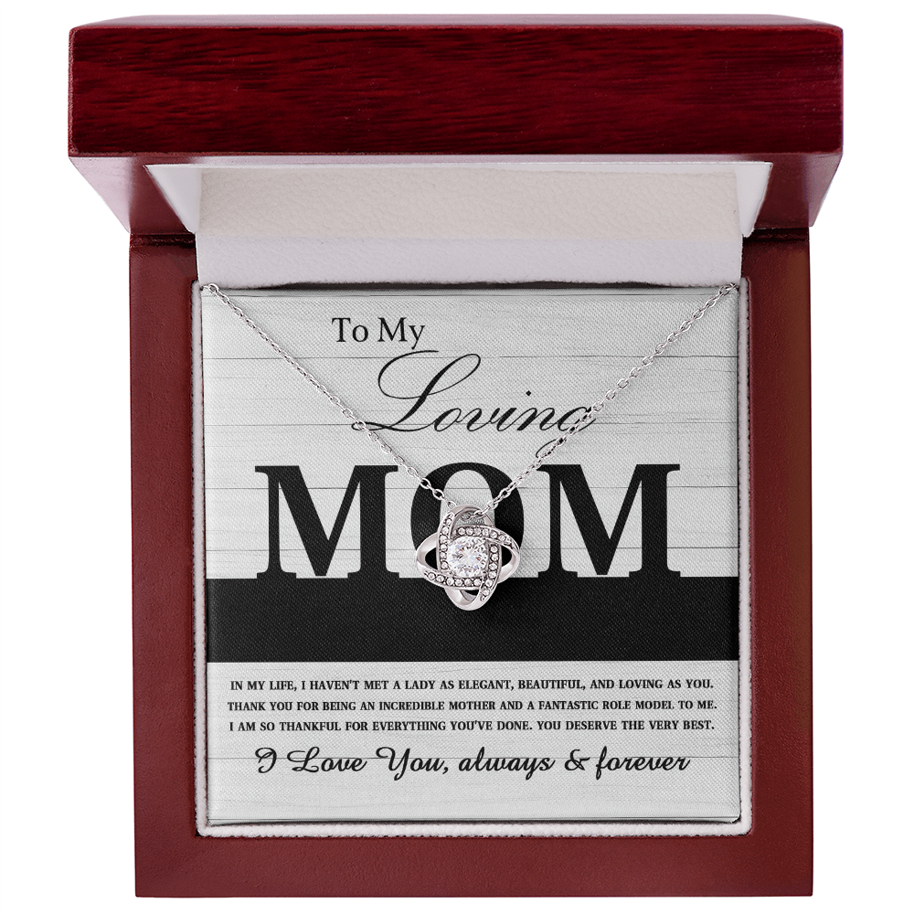 Love Knot Necklace – Gift for a Loving Mom Who's Beautiful, Elegant and Truly Inspiring - TreasuredTale