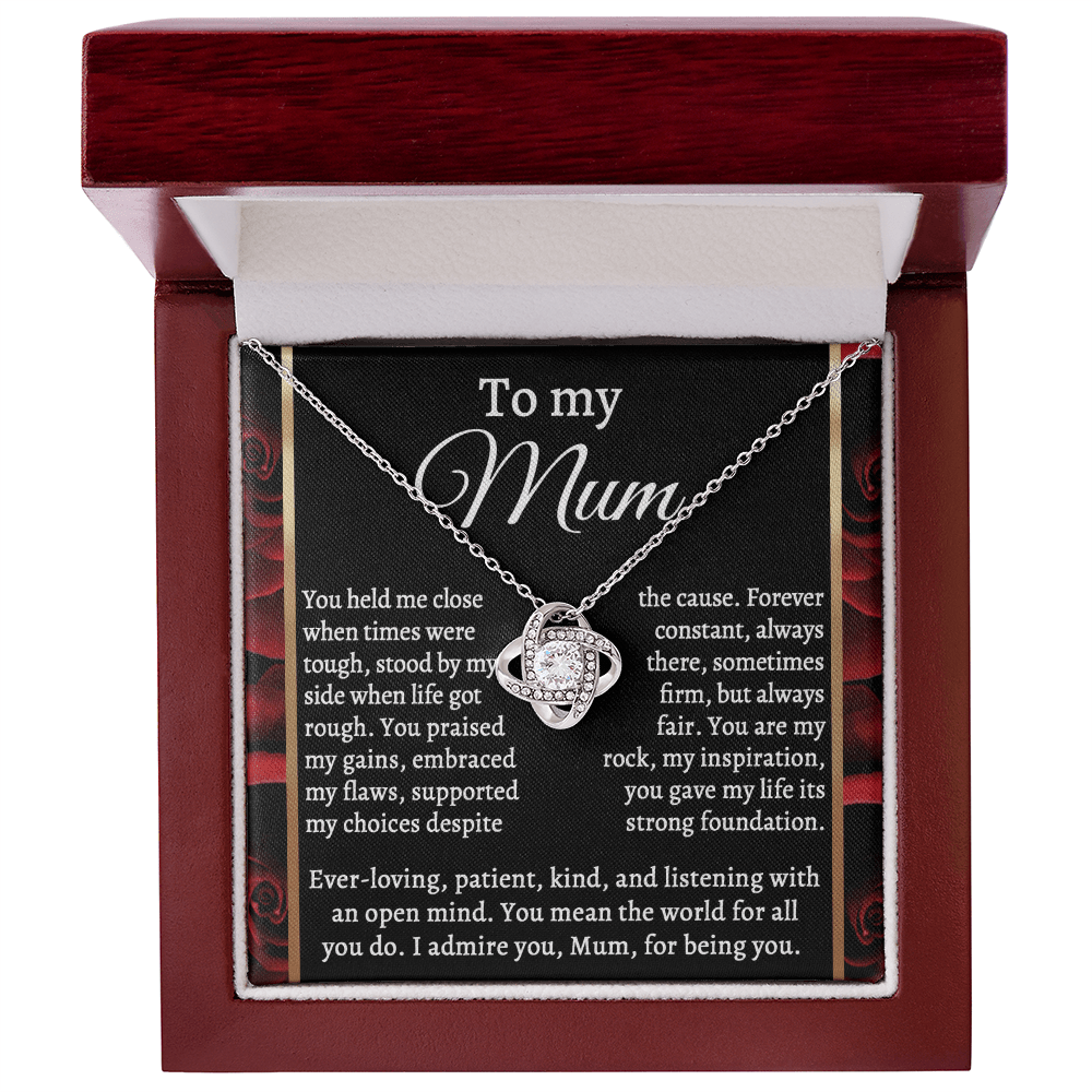 Love Knot Necklace – Heartfelt Gift for Mum Who Inspires with Strength, Kindness and Love - TreasuredTale