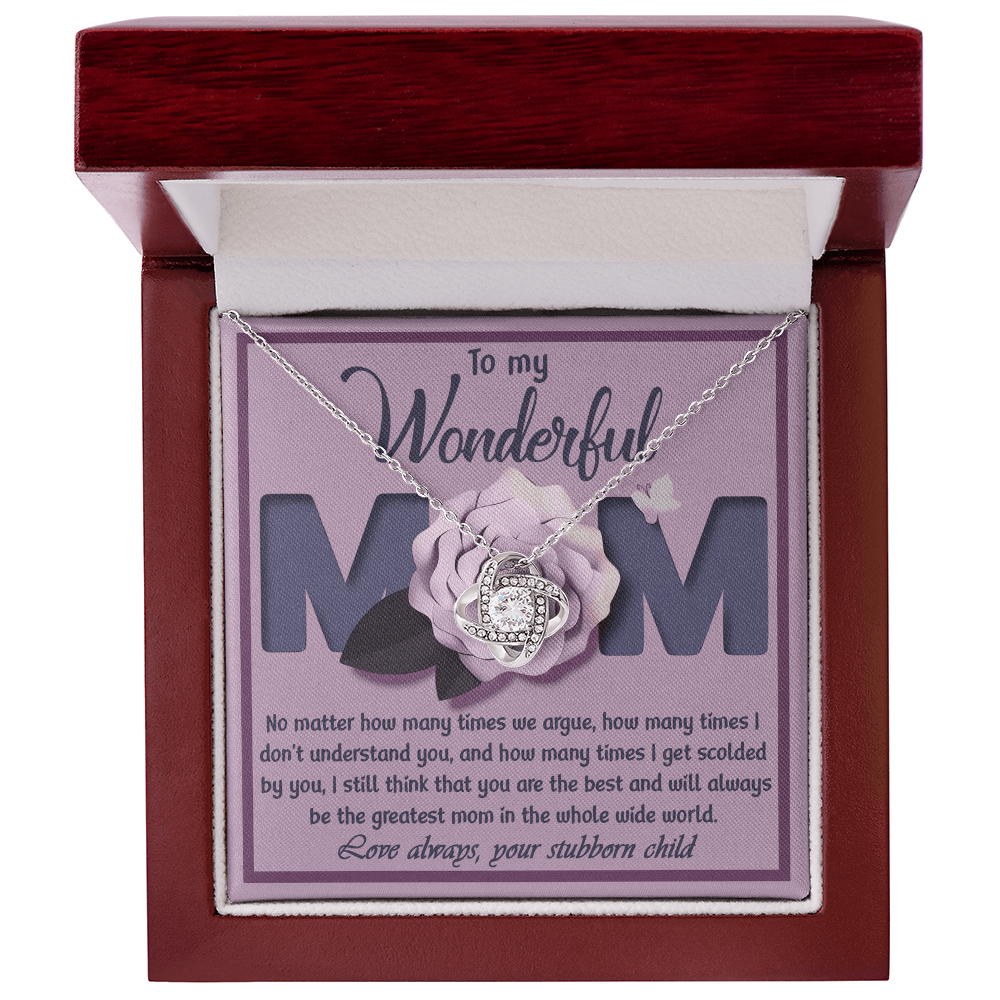 Love Knot Necklace – Stubborn Child Mom Gift - TreasuredTale