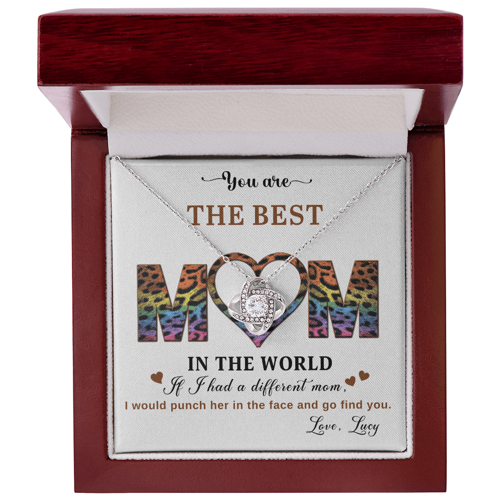 Love Knot Necklace – Personalized Funny Best Mom Gift from Daughter - TreasuredTale