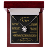 Love Knot Necklace for Mom from Son - Mother's Day Gift - To My Beautiful Mom