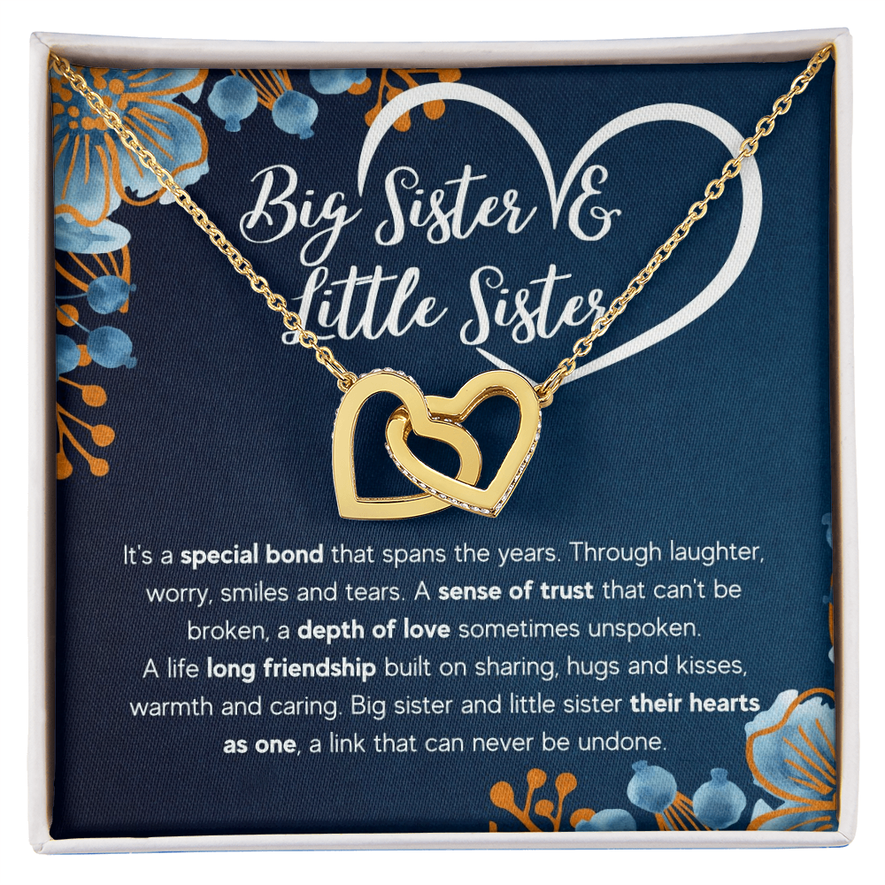 Interlocking Hearts Necklace for Sister from Sister - Mother's Day Gift