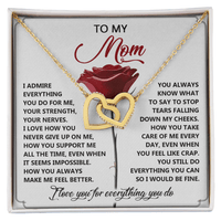 Interlocking Hearts Necklace – Grateful Mom Gift - TreasuredTale