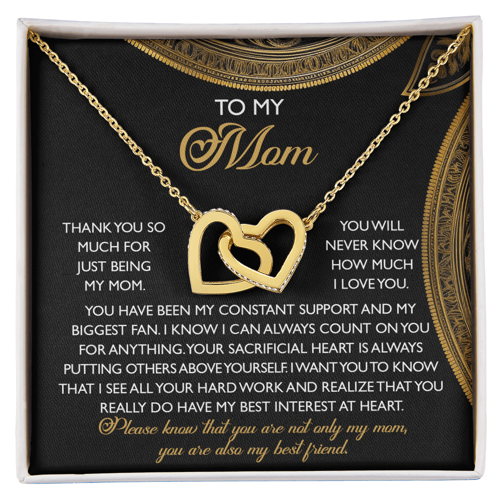 Interlocking Hearts Necklace – Mom and Best Friend Gift - TreasuredTale