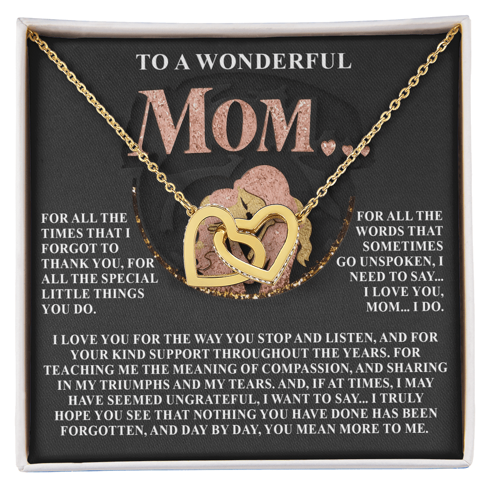 Interlocking Hearts Necklace – Compassionate Mom Gift - TreasuredTale