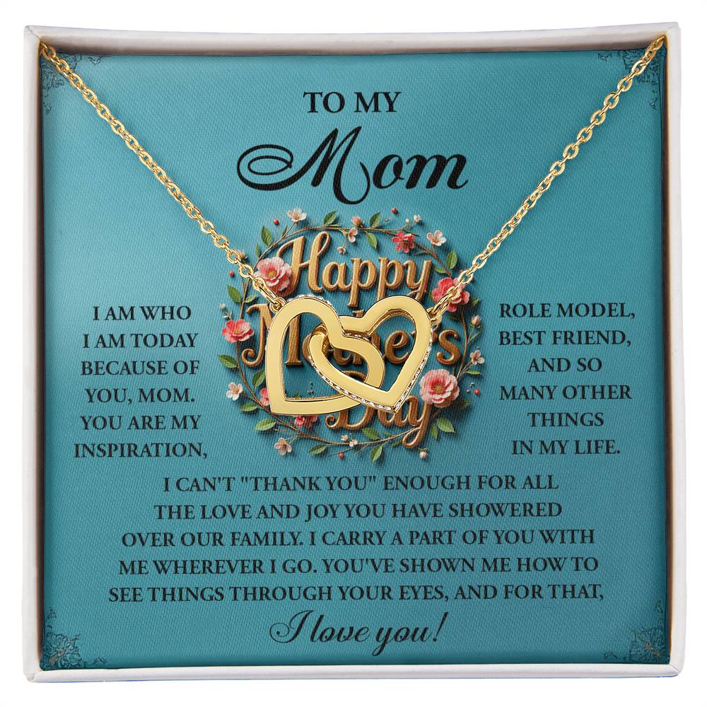 Interlocking Hearts Necklace – Inspirational Mom Gift - TreasuredTale