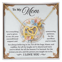 Interlocking Hearts Necklace – Sacrificing Mom Gift - TreasuredTale