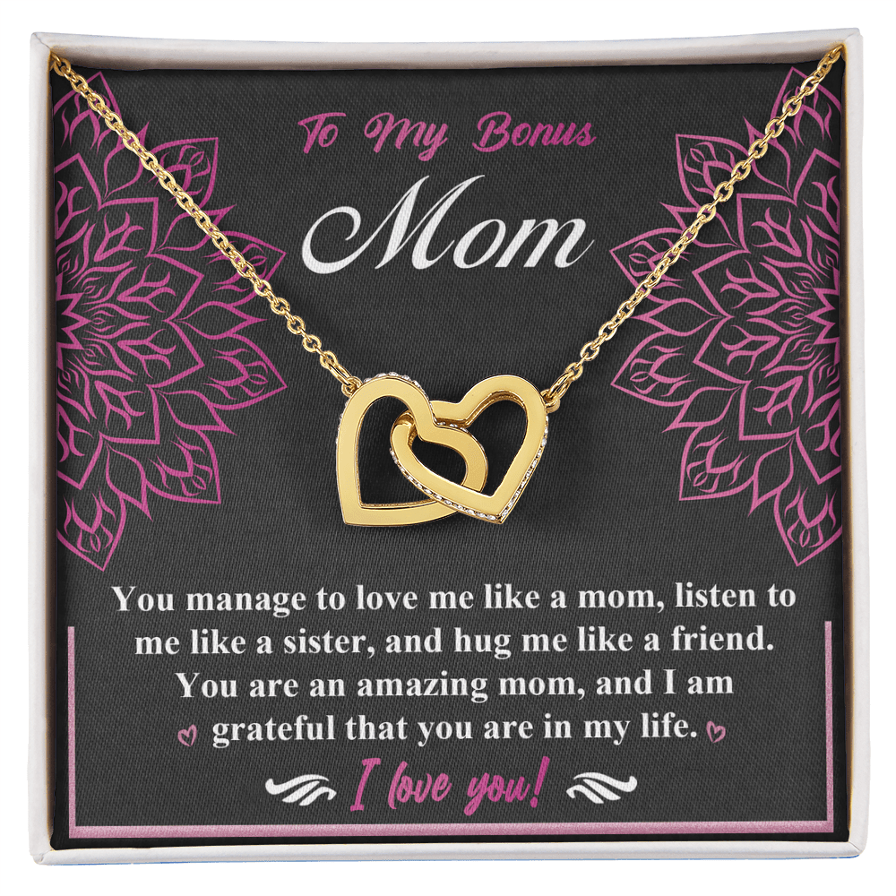 Interlocking Hearts Necklace – Bonus Mom Love Gift - TreasuredTale