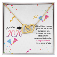 Interlocking Hearts Necklace - Senior Graduation, Gift for Daughter