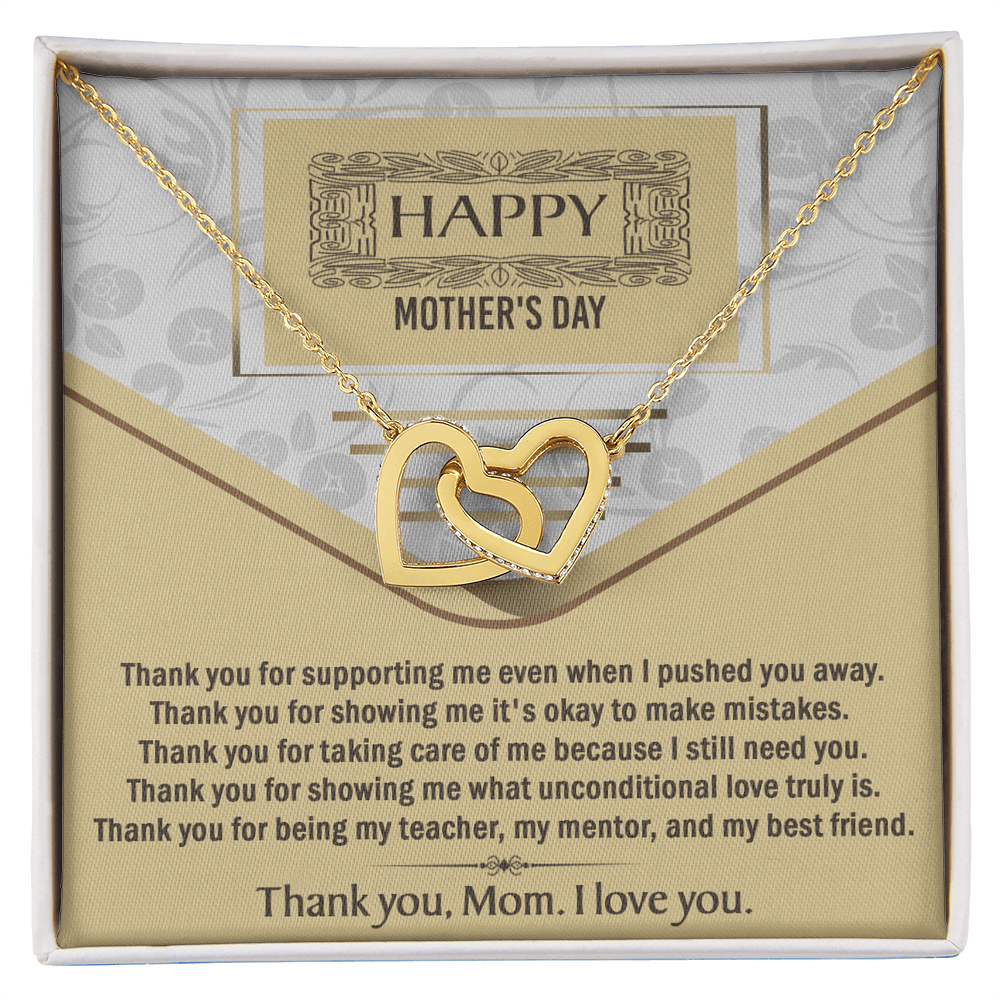 Interlocking Hearts Necklace – Mother's Day Gift to Loving Mom - TreasuredTale