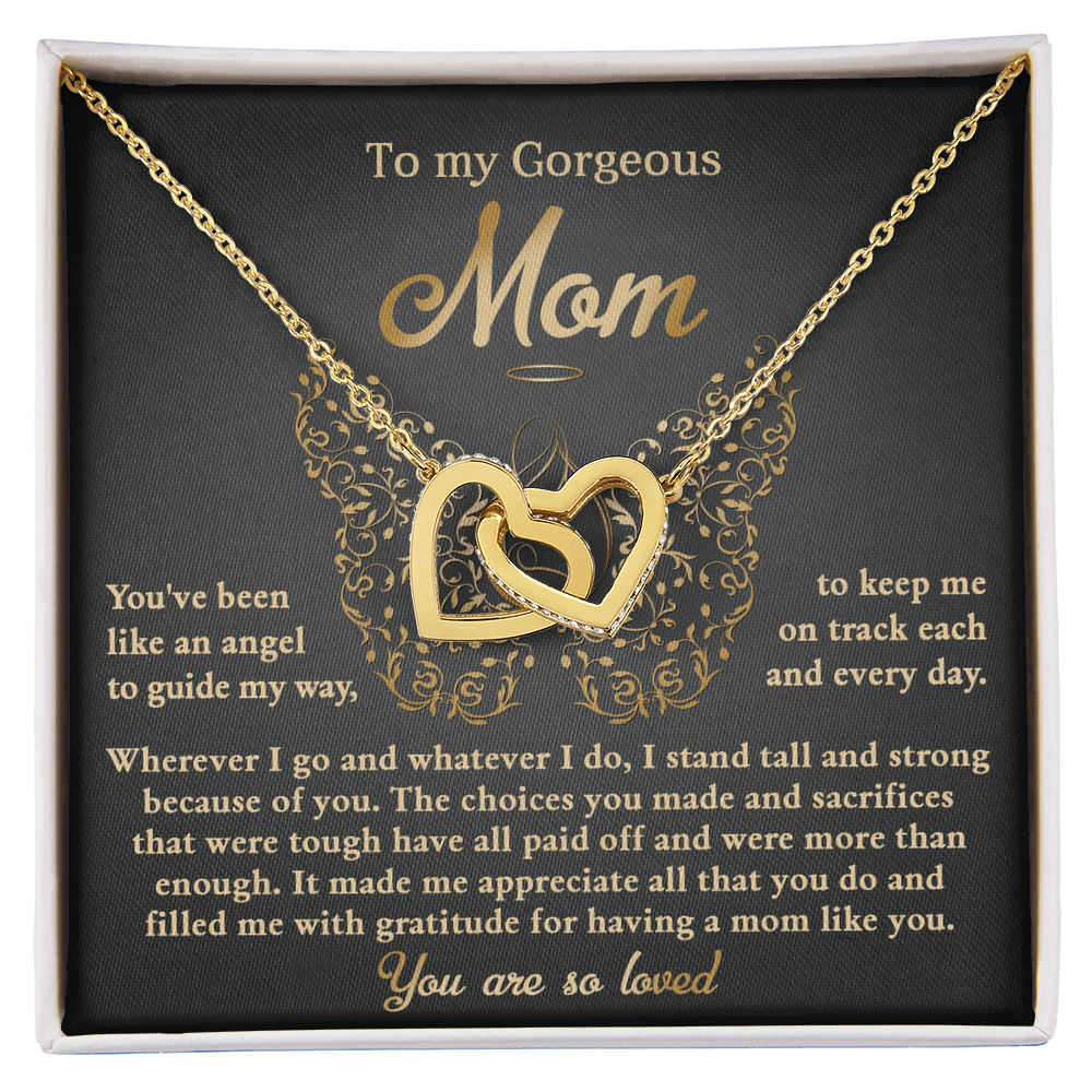 Interlocking Hearts Necklace – Gift for Gorgeous Mom - TreasuredTale