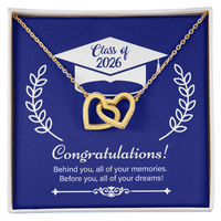 Interlocking Hearts Necklace - On Your Graduation Day