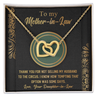 Interlocking Hearts Necklace – Funny Mother - in - Law Gift - TreasuredTale