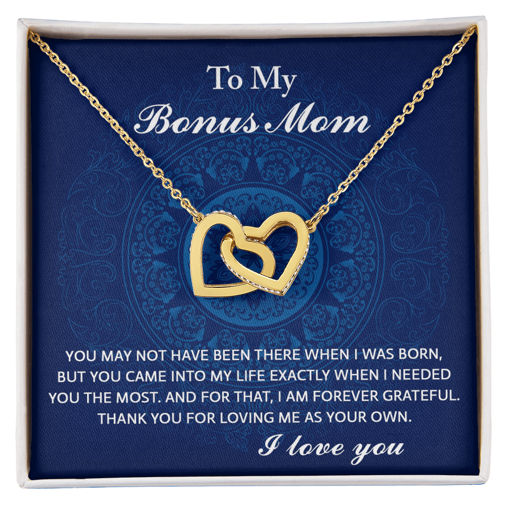 Interlocking Hearts Necklace – Bonus Mom Gift - TreasuredTale