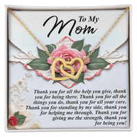Interlocking Hearts Necklace – Thank You Mom Gift - TreasuredTale