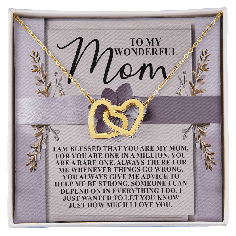 Interlocking Hearts Necklace – One - in - a - Million Mom Gift - TreasuredTale