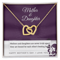 Interlocking Hearts Necklace – Mother and Daughter Gift - TreasuredTale