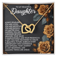 Interlocking Hearts Necklace – Daughter Gift of Confidence - TreasuredTale