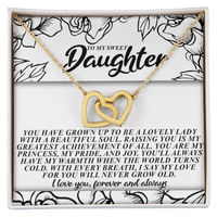 Interlocking Hearts Necklace – Sweet Daughter Love Gift - TreasuredTale