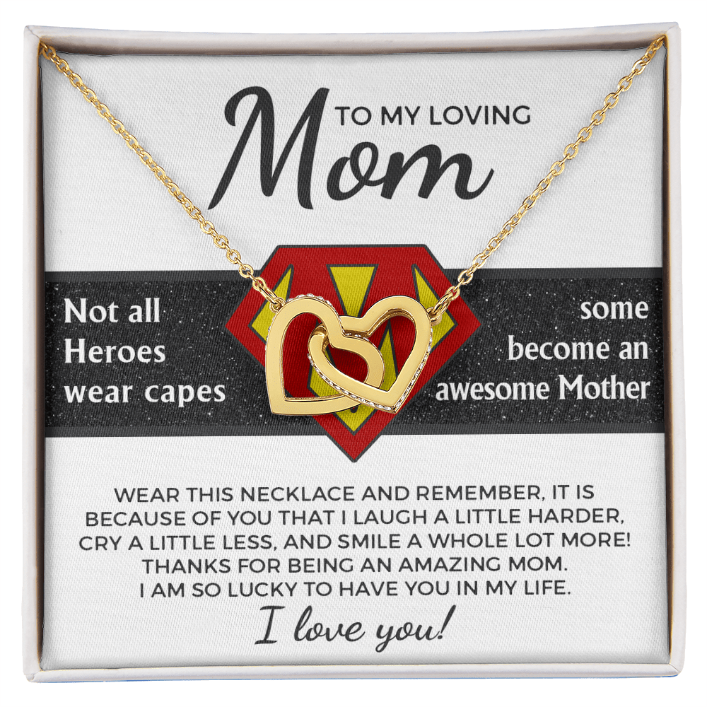 Interlocking Hearts Necklace – Hero Mom Gift - TreasuredTale