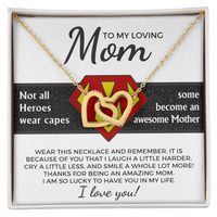 Interlocking Hearts Necklace – Hero Mom Gift - TreasuredTale