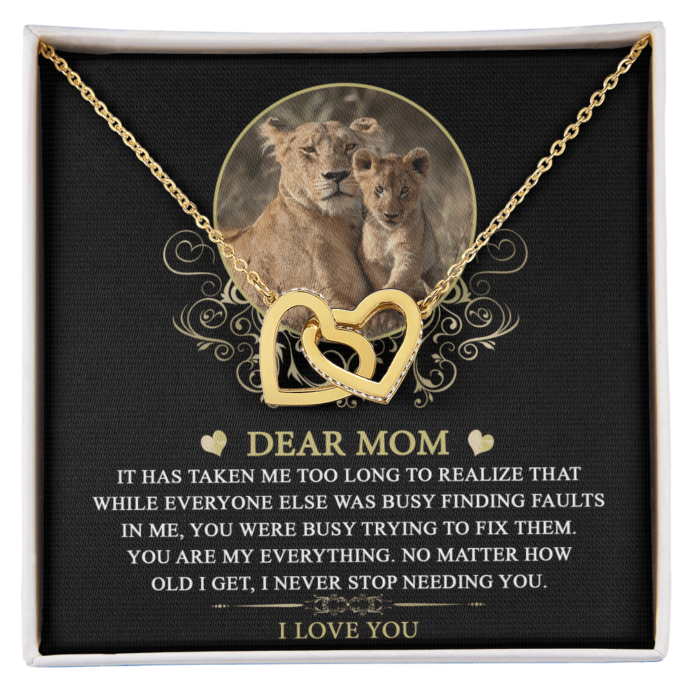 Interlocking Hearts Necklace – Forever Needed Mom Gift - TreasuredTale