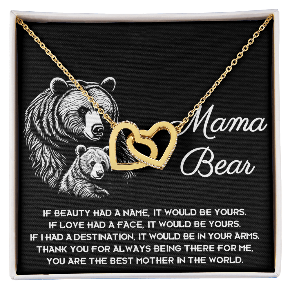 Interlocking Hearts Necklace – Gift for Loving Mama Bear - TreasuredTale