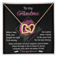 Interlocking Hearts Necklace – Gift for Loving Grandma - TreasuredTale