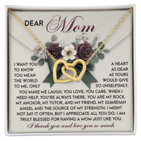 Interlocking Hearts Necklace – Mom Gift of Strength and Blessings - TreasuredTale