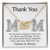 Interlocking Hearts Necklace – Thank You Mom Gift - TreasuredTale