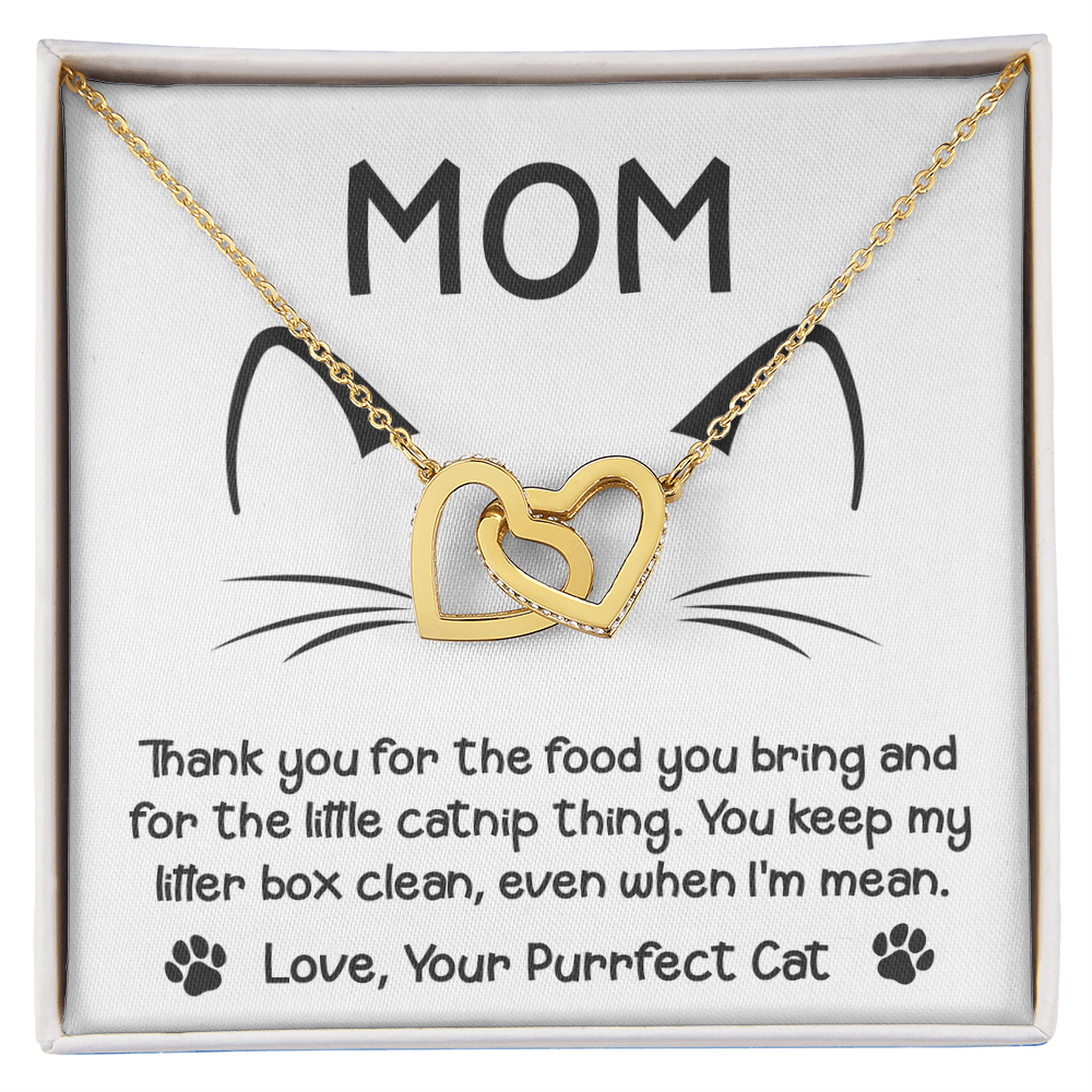 Interlocking Hearts Necklace – Funny Cat Mom Gift - TreasuredTale