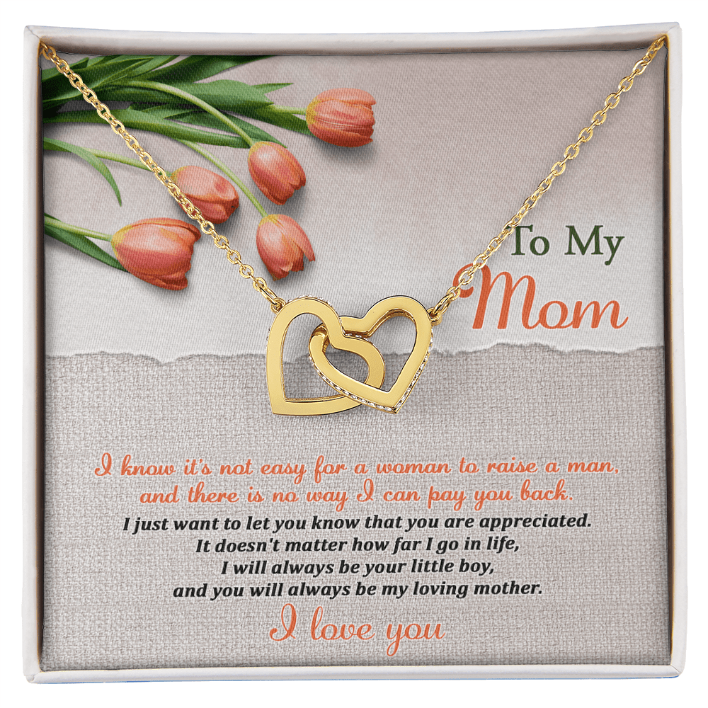 Interlocking Hearts Necklace – Gift for Mom from Loving Son - TreasuredTale