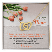 Interlocking Hearts Necklace – Gift for Mom from Loving Son - TreasuredTale