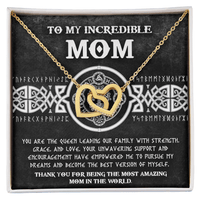 Interlocking Hearts Necklace – Queen Mom Gift of Strength - TreasuredTale