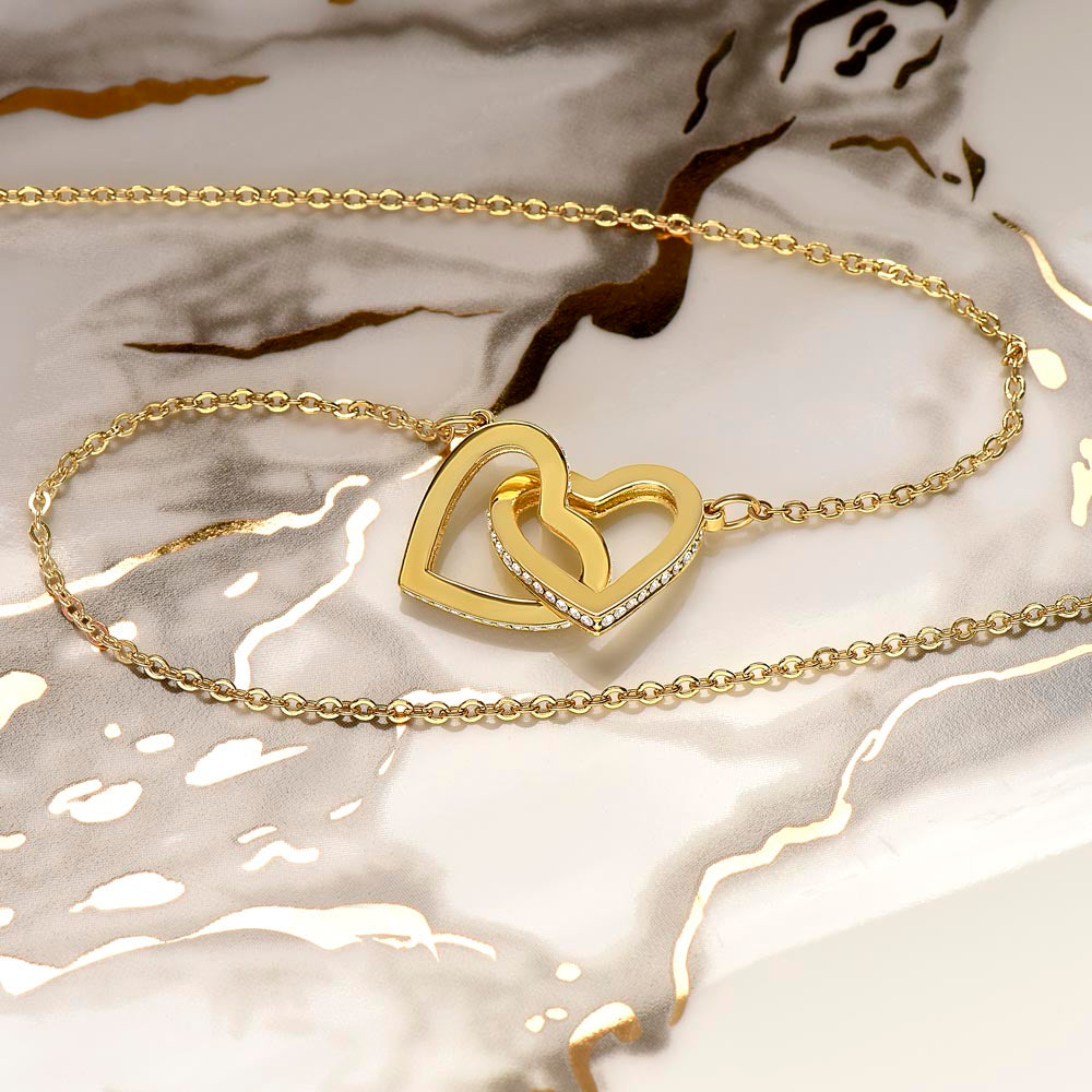 Interlocking Hearts Necklace for Daughter-in-law - Mother's Day Gift