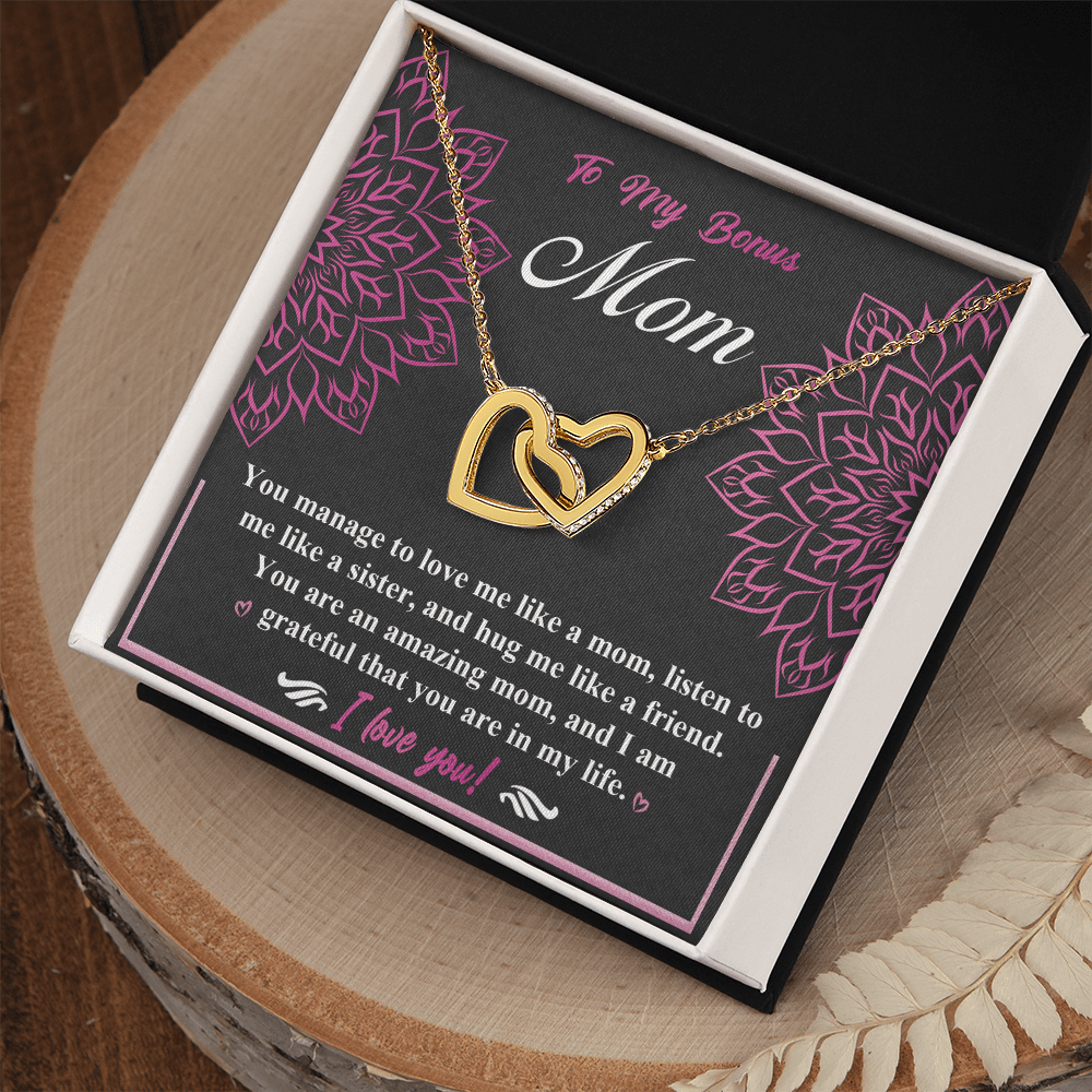 Interlocking Hearts Necklace – Bonus Mom Love Gift - TreasuredTale